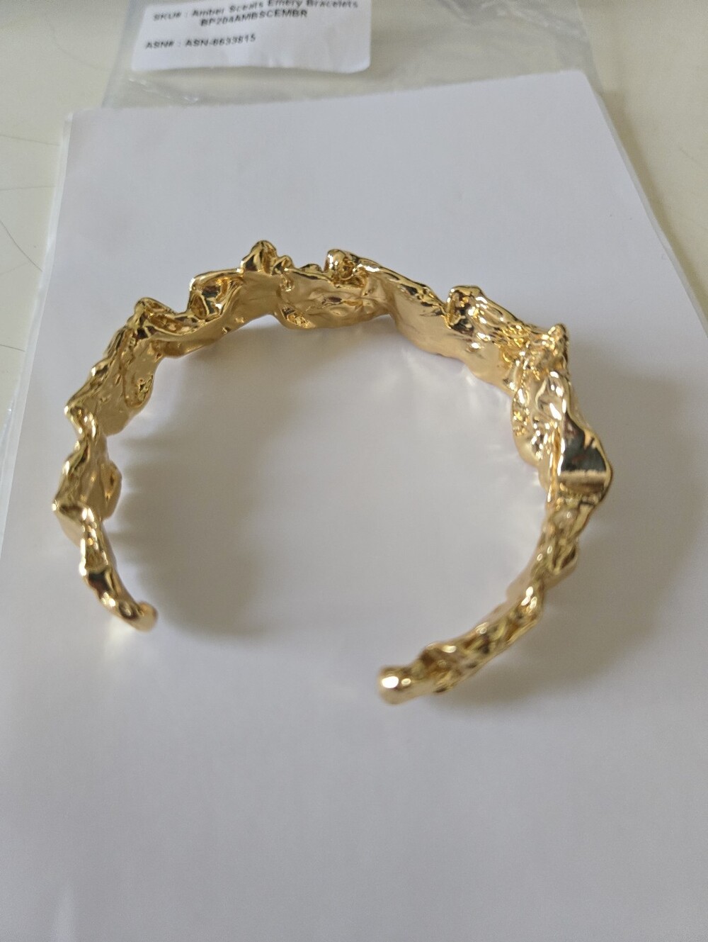 Amber Sceats Emery 24 K Gold Plated Cuff Bracelet (Regular Price Was $169) - Picture 7 of 9